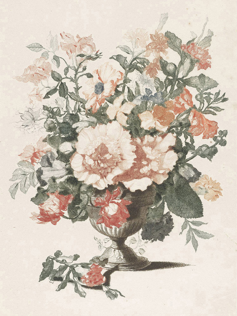 Detail of Stone vase with flowers by Johan Teyler