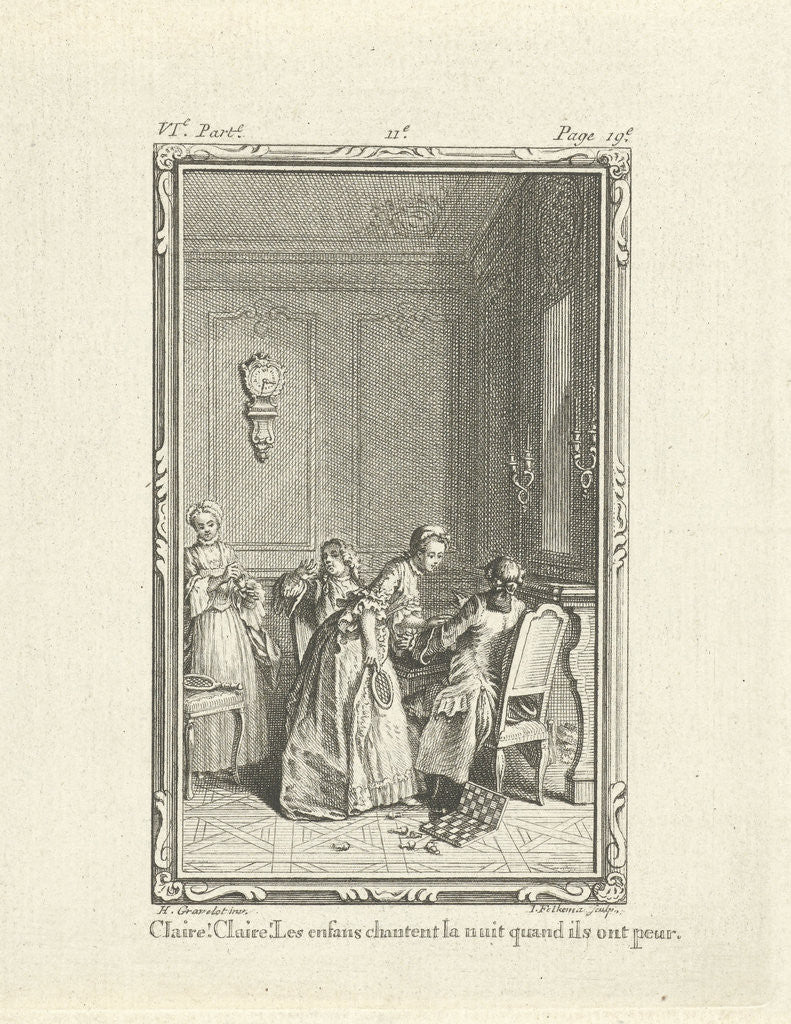 Detail of Group of people playing games by Jacob Folkema