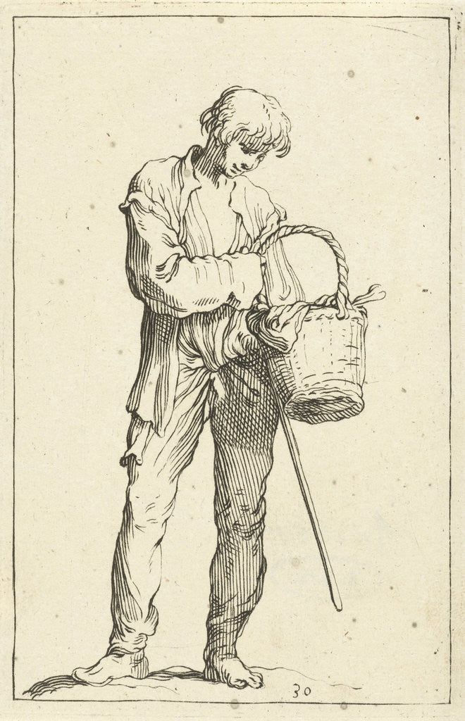 Detail of Young farmer by Abraham Bloemaert