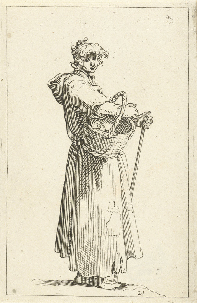 Detail of Young farmer with basket by Abraham Bloemaert