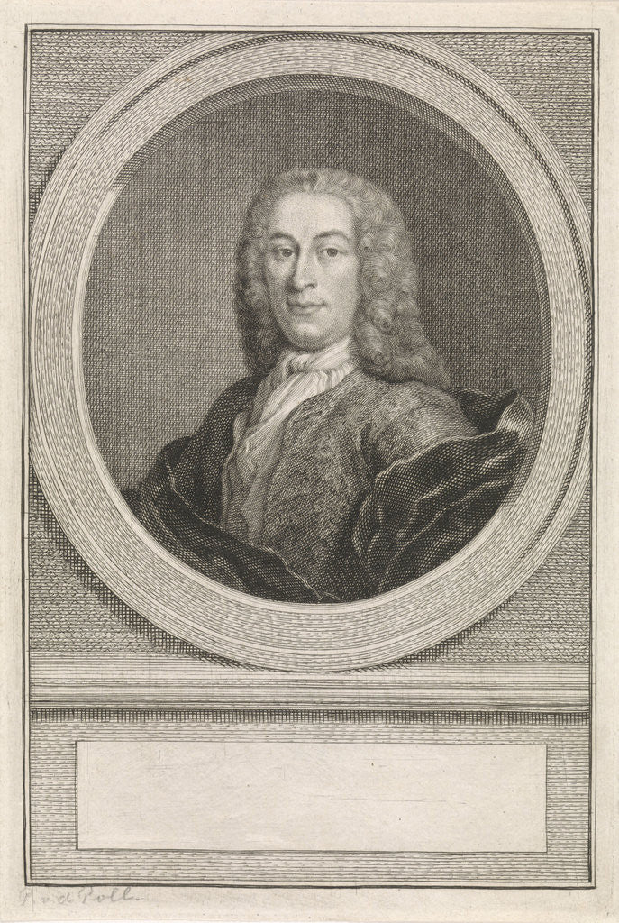 Detail of Portrait of Pieter van de Poll by Jacob Houbraken