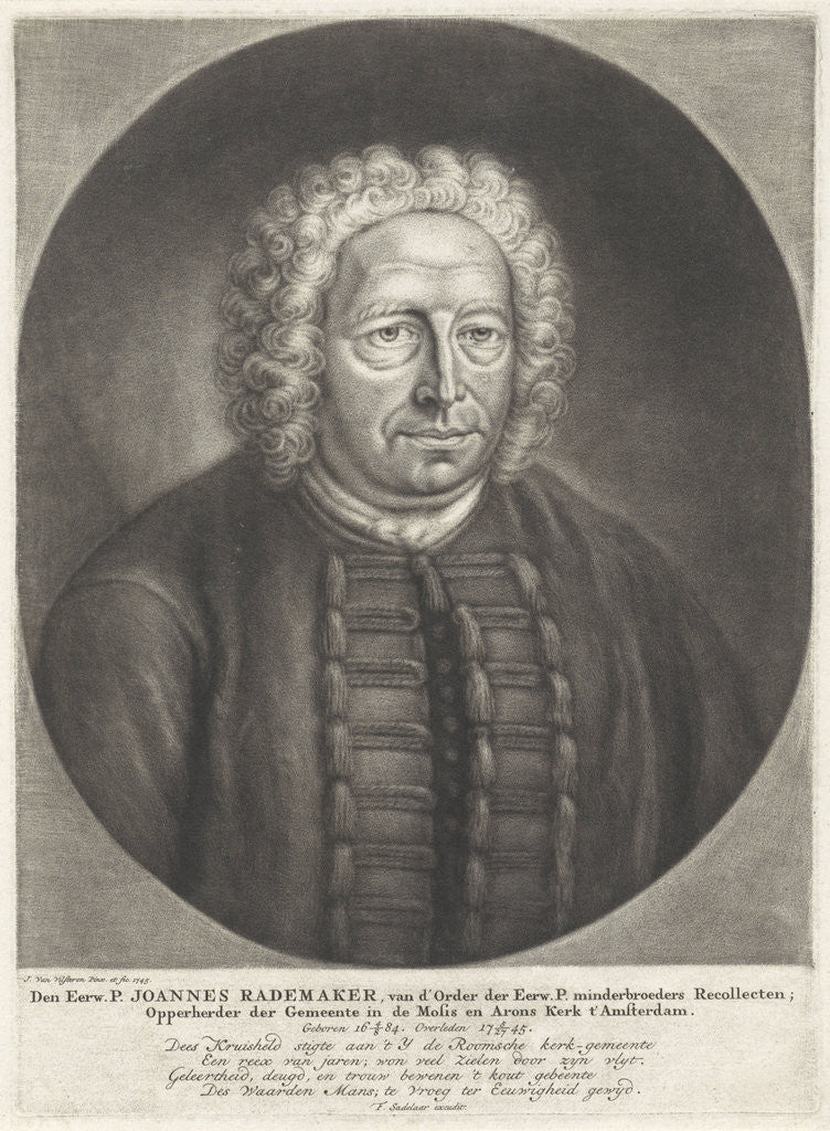 Detail of Portrait of Father John Rademaker by Frans Sadeleer