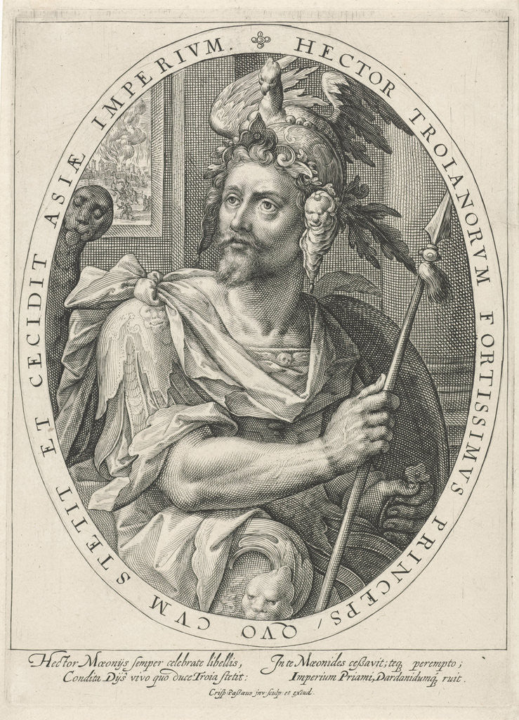 Detail of The hero Hector of Troy by Crispijn van de Passe I