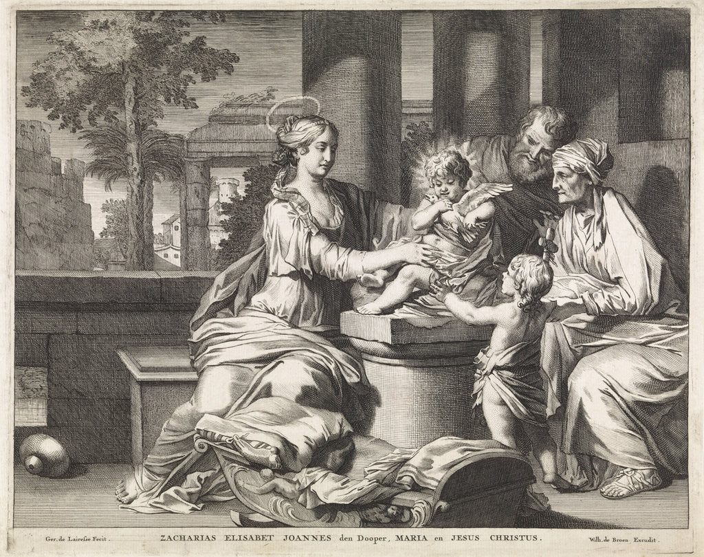 Detail of Holy Family with Zachariah, Elizabeth and John the Baptist by Willem de Broen