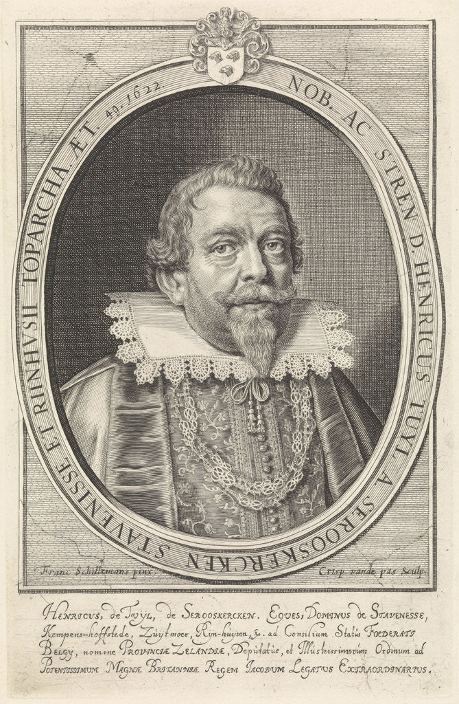 Detail of Portrait of Henry Tuyll by Crispijn van de Passe I