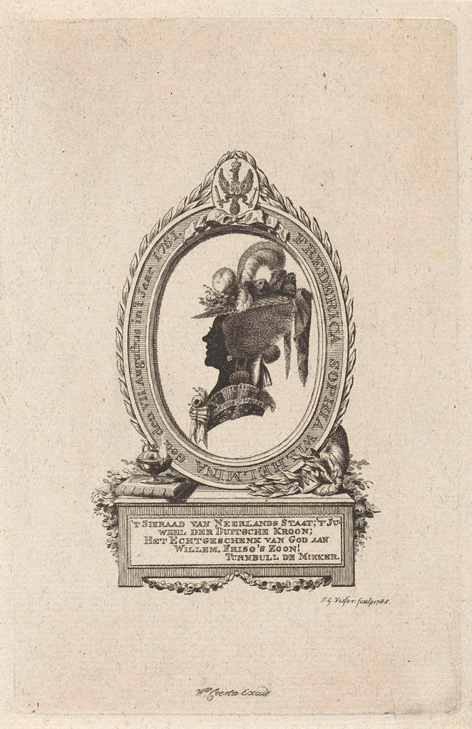 Detail of Portrait of Wilhelmina of Prussia by Willem Coertse