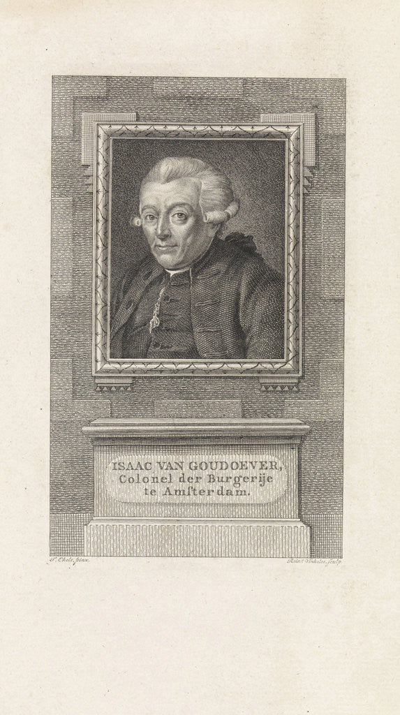 Detail of Portrait of Isaac van Goudoever by Jan Ekels II
