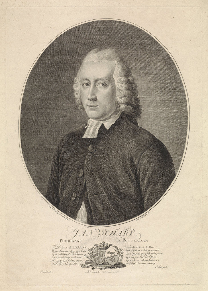 Detail of Portrait of Jan Scharp by Willem Bilderdijk