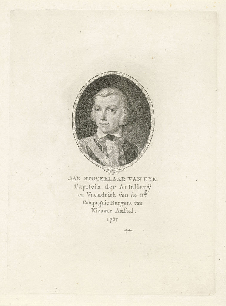 Detail of Portrait of Jan Stockelaar van Eyck by François Joseph Pfeiffer I