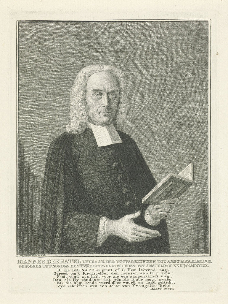 Detail of Portrait of Joannes Deknatel by Arent Pluym