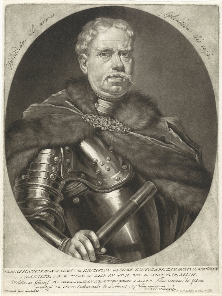 Detail of Portrait of Sigismund Franz, Count of Kiutoszyn by Pieter Schenk I