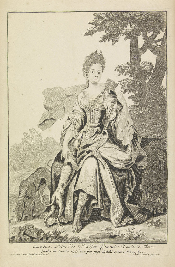 Detail of Portrait of Clara Juliana, Countess of Nassau-Siegen by Anonymous