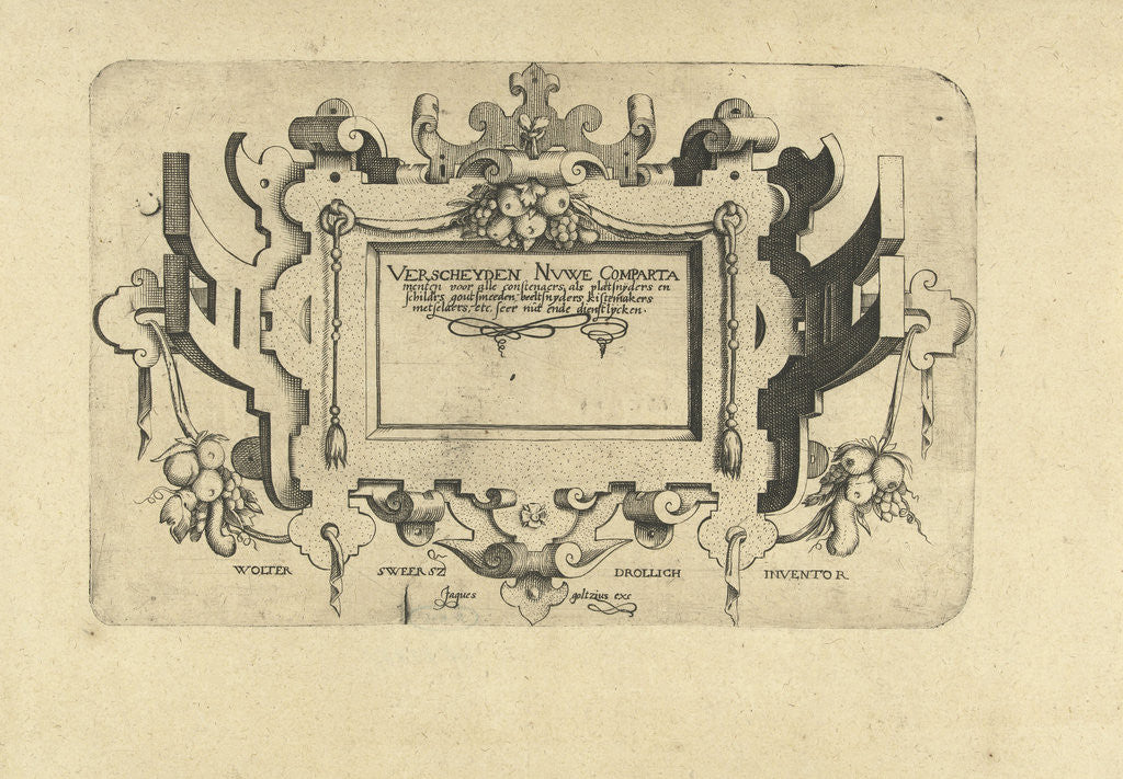 Detail of Title Sheet with fruit bunches by Wolter Sweersz Drollich