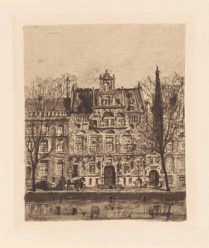 Detail of House with the Heads in Amsterdam by Frans Schikkinger