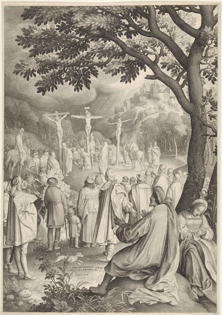 Detail of Christ on the cross by Pieter Schenk I