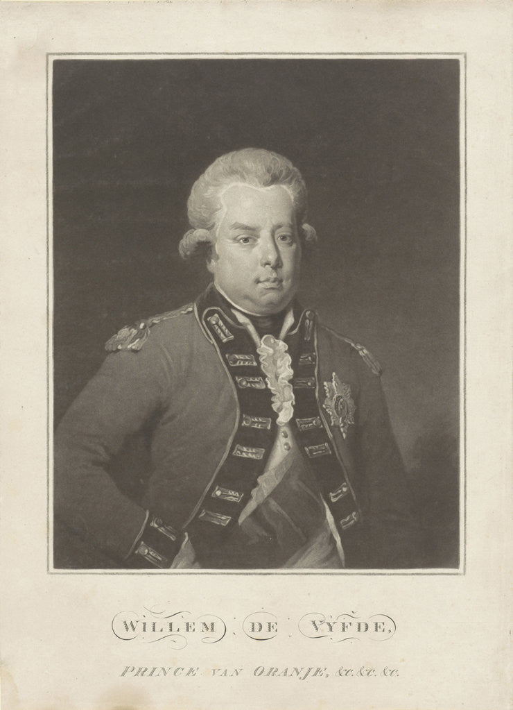 Detail of Portrait of William V, Prince of Orange-Nassau by Charles Howard Hodges