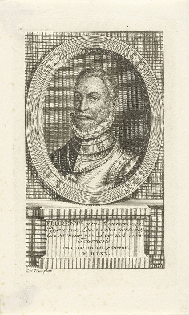 Detail of Portrait of Philip de Montmorency, Baron Montigny by Christian Friedrich Fritzsch