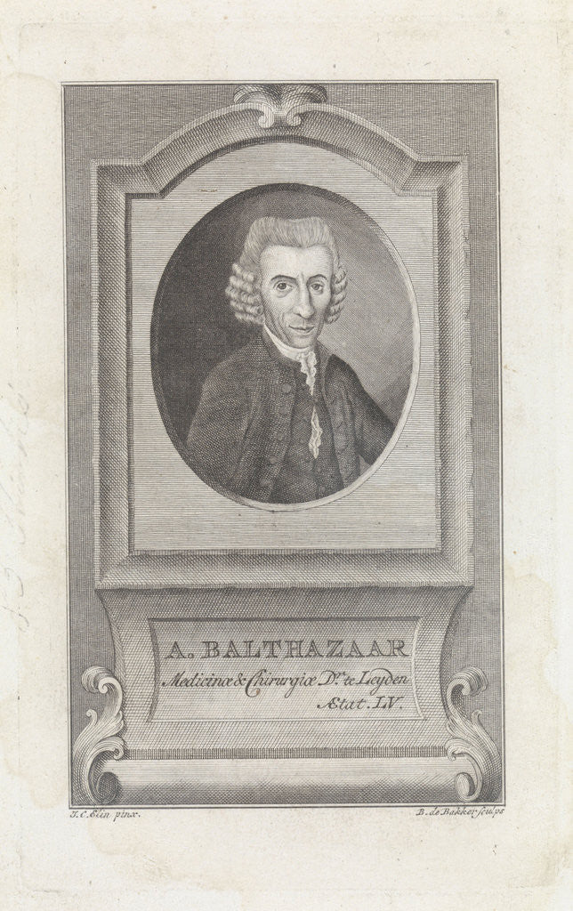 Detail of Portrait of Alexander physician Balthasar by Barent de Bakker