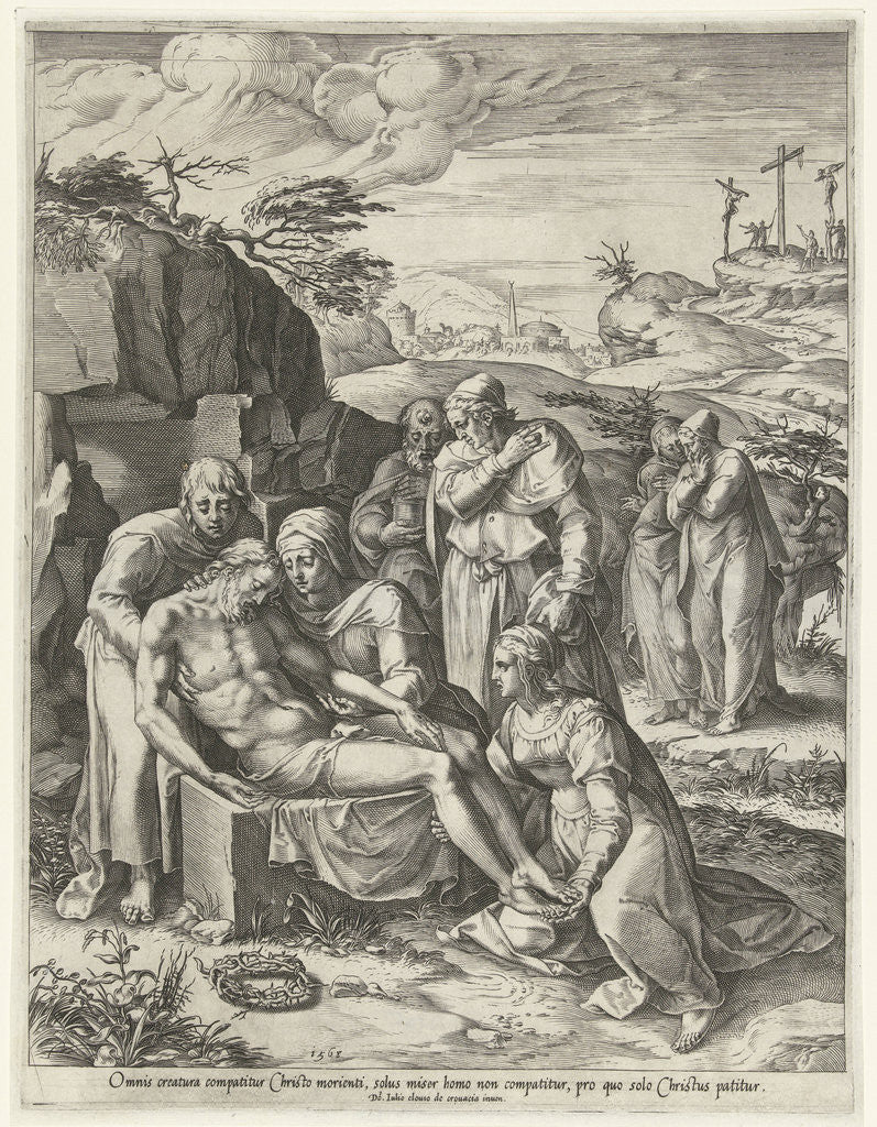 Detail of Entombment of Christ by Cornelis Cort