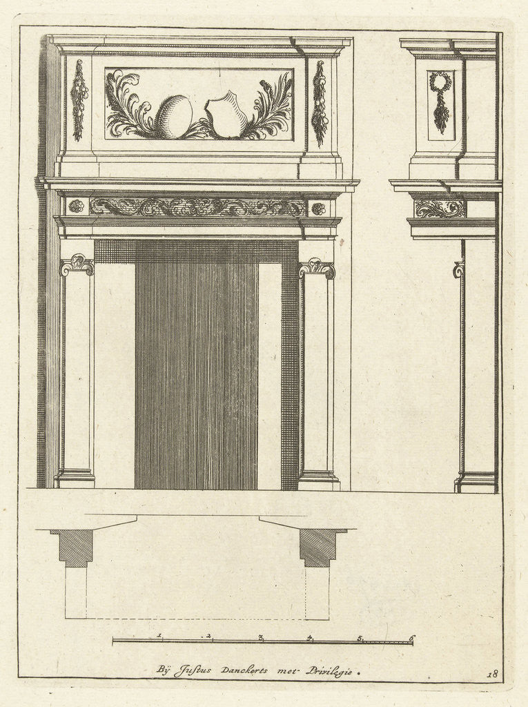 Detail of Interior by Justus Danckerts