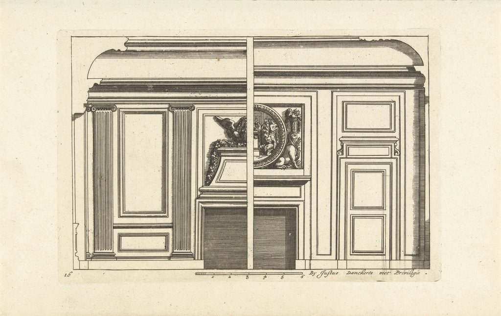 Detail of Wall Layout by Justus Danckerts