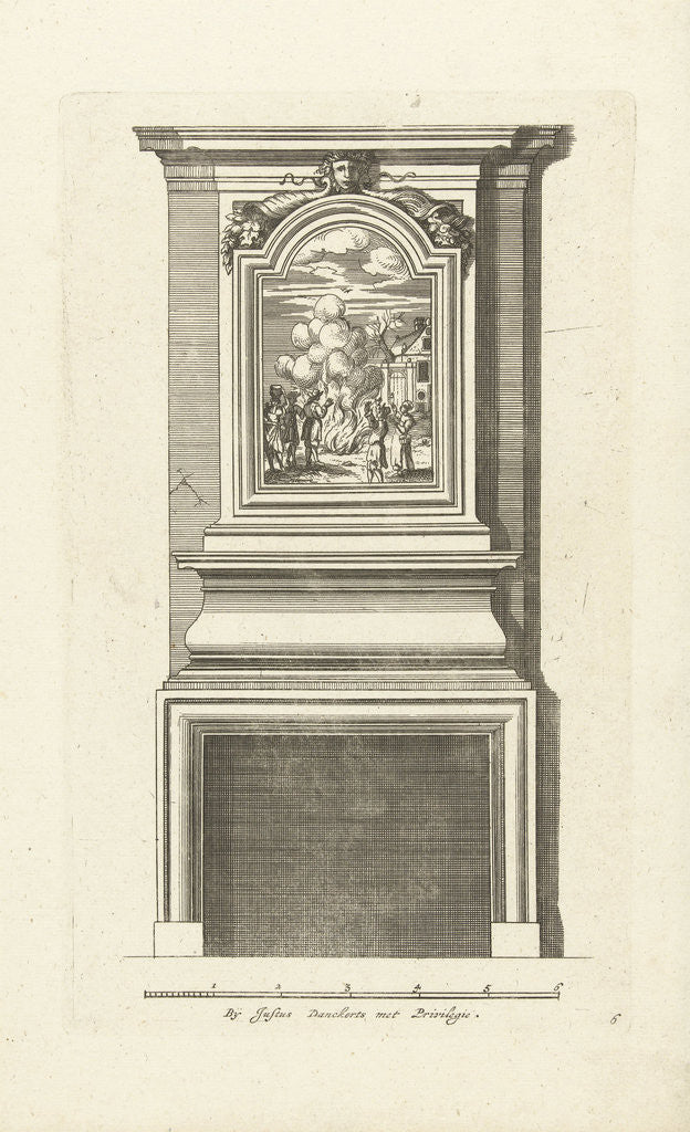 Detail of Chimney, interior by Justus Danckerts