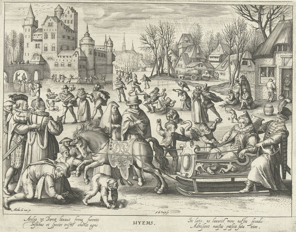 Detail of Winter by Assuerus van Londerseel