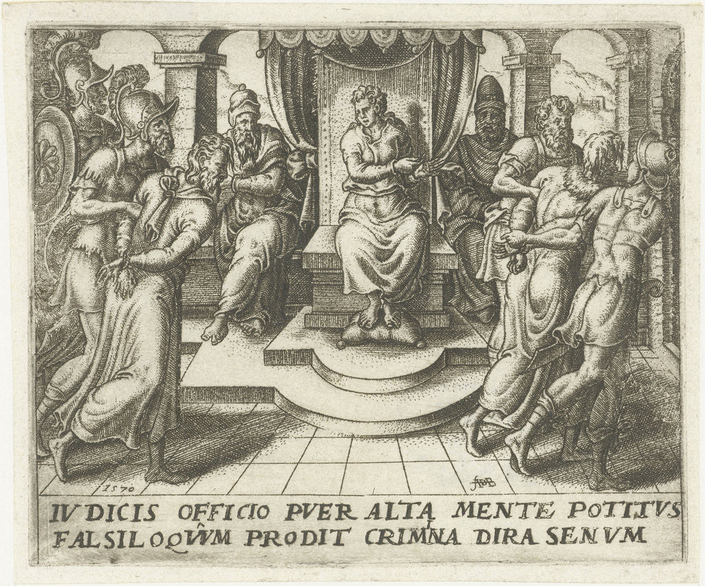 Detail of Daniel condemns the elders by Abraham de Bruyn