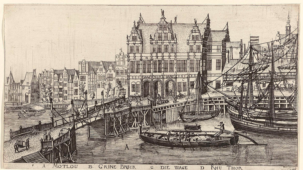 Detail of In and around the city of Danzig Series of 14 numbered prints by Frederik de Wit