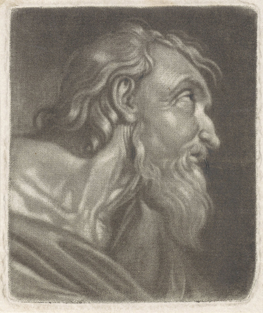 Detail of Head of an old man, looking to the right by Anonymous