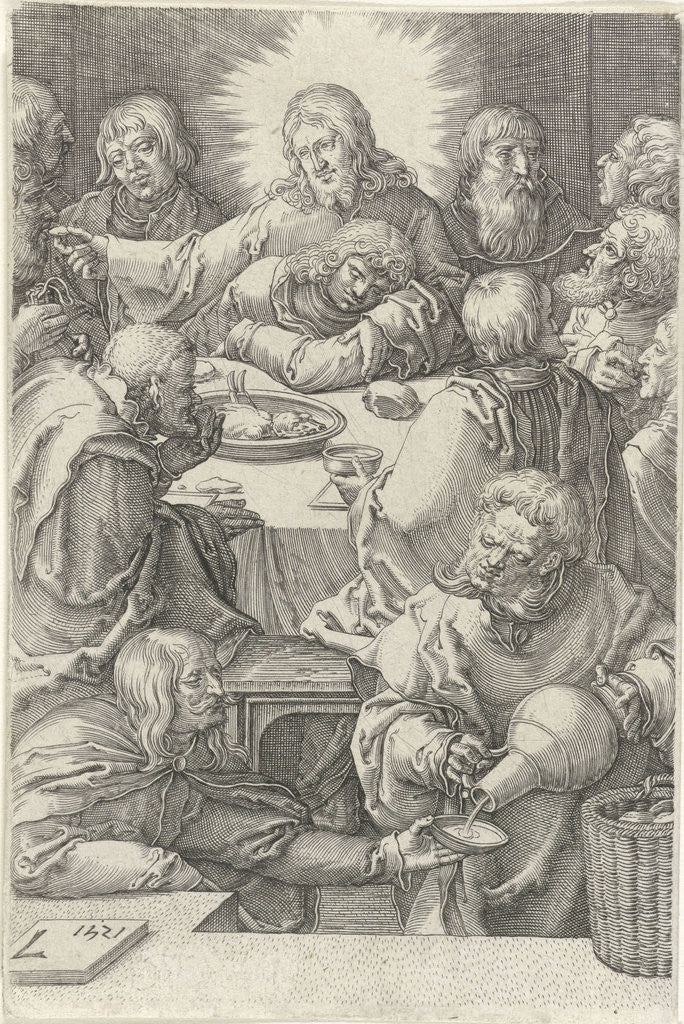 Detail of Last Supper by Jan Harmensz. Muller