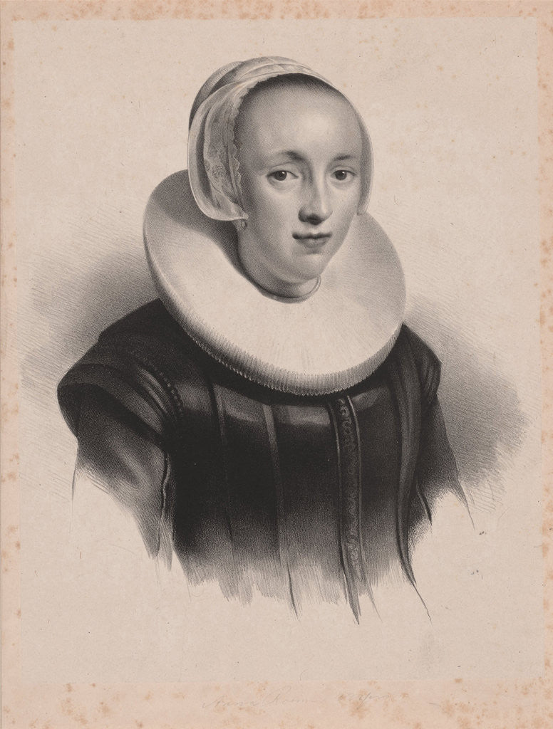 Detail of Portrait of Anna Roemers Visscher by Anonymous