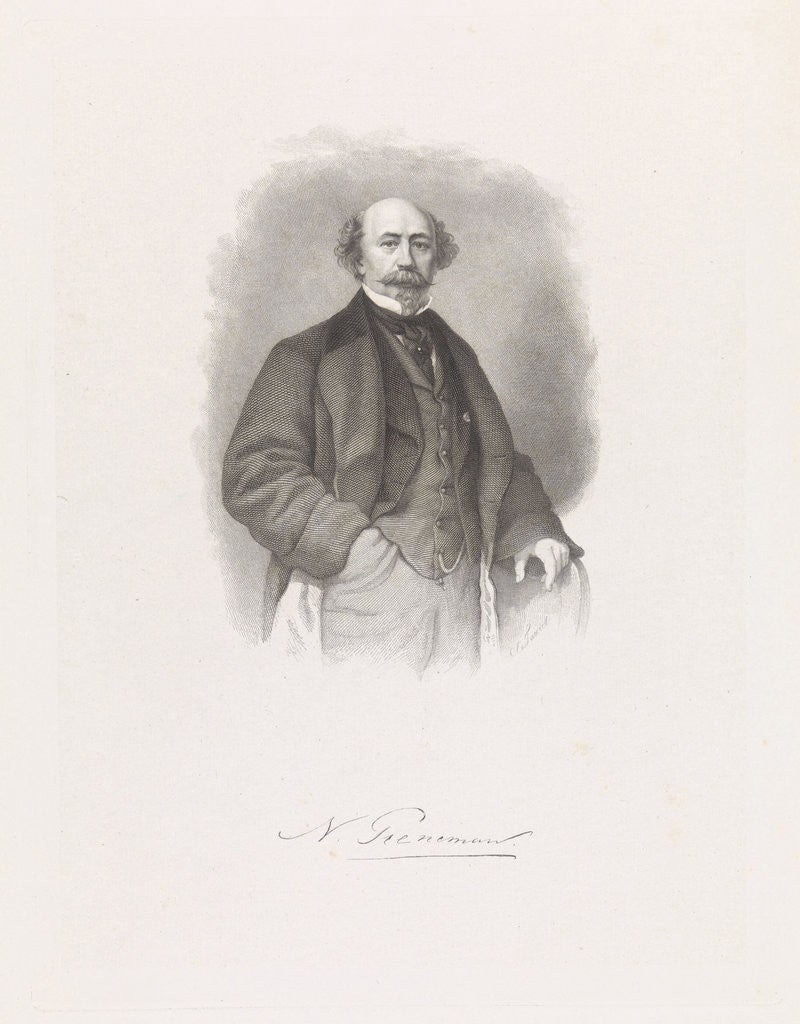 Detail of Portrait of the artist Nicholas Pieneman by Edouard Taurel