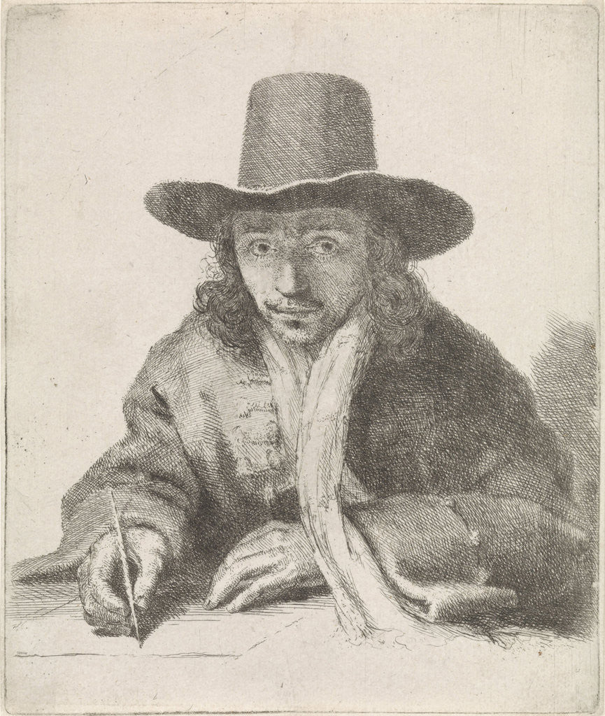 Detail of Self-portrait of John Lutma, characteristic by Johannes Lutma II