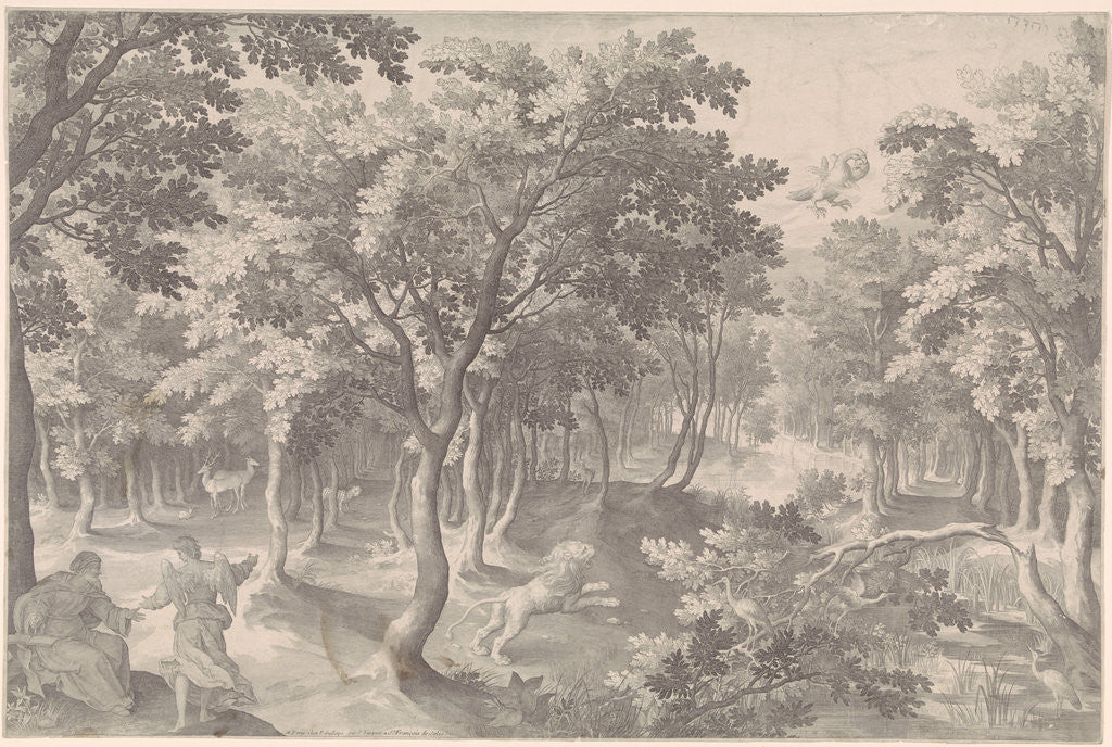 Detail of Fifth vision of Ezra by Pierre Gallays Nicolaes de Bruyn