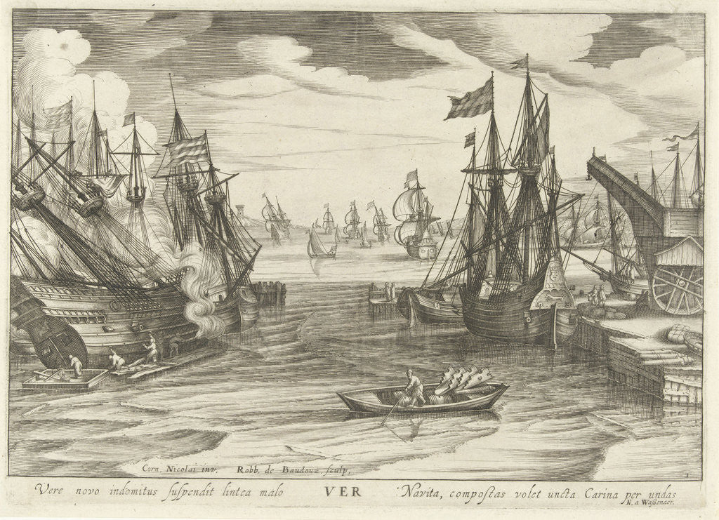 Detail of Spring by Nicolaas Jansz. van Wassenaar