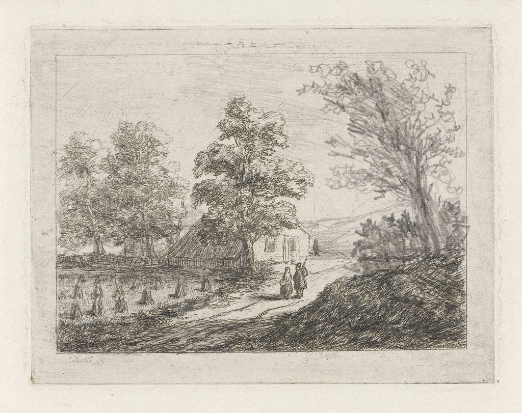 Detail of Hilly landscape by David van der Kellen II
