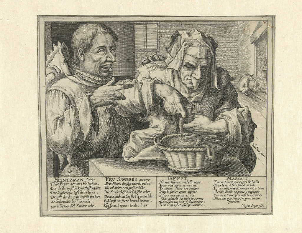 Detail of Satire on hygiene by Crispijn van de Passe I