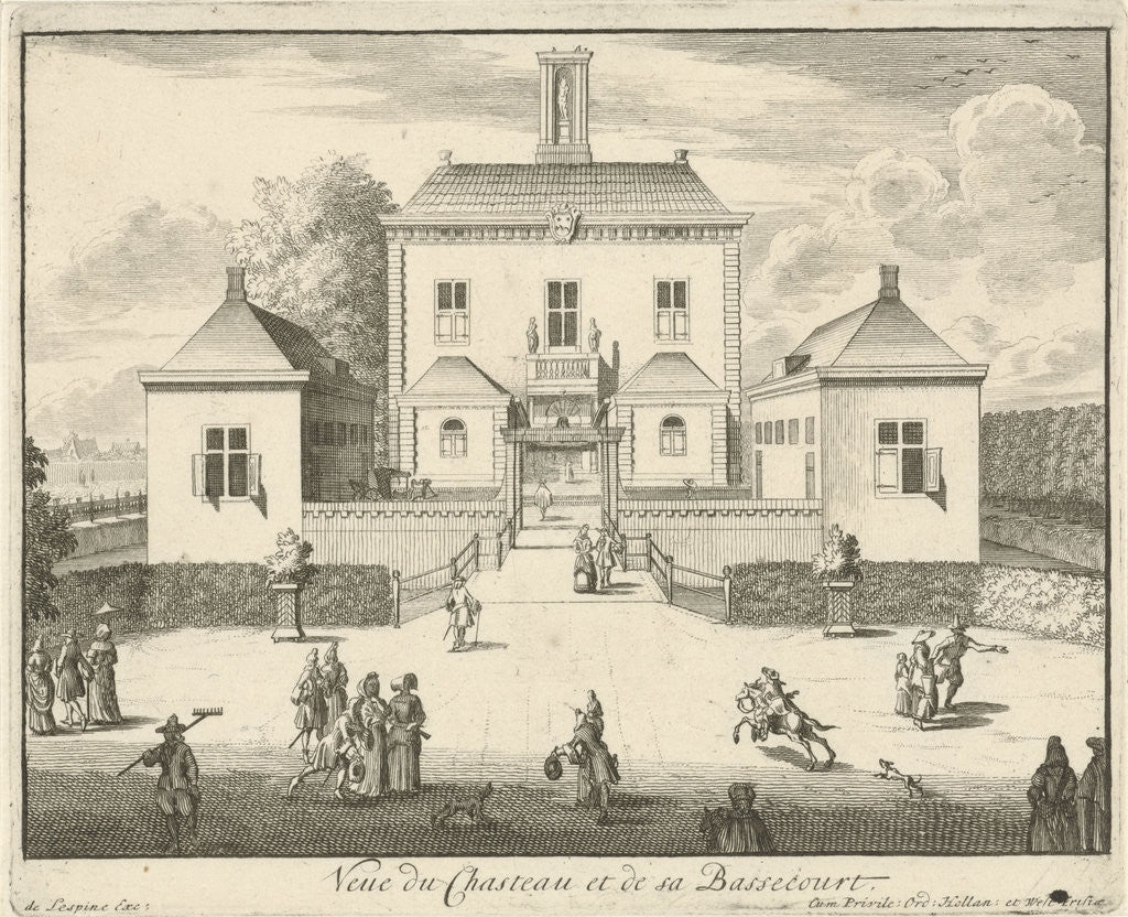 Detail of Front view of castle Gunterstein, Breukelen by The Netherlands