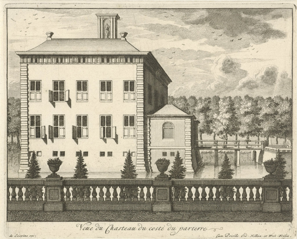 Detail of Side view of castle Gunterstein, Breukelen by The Netherlands