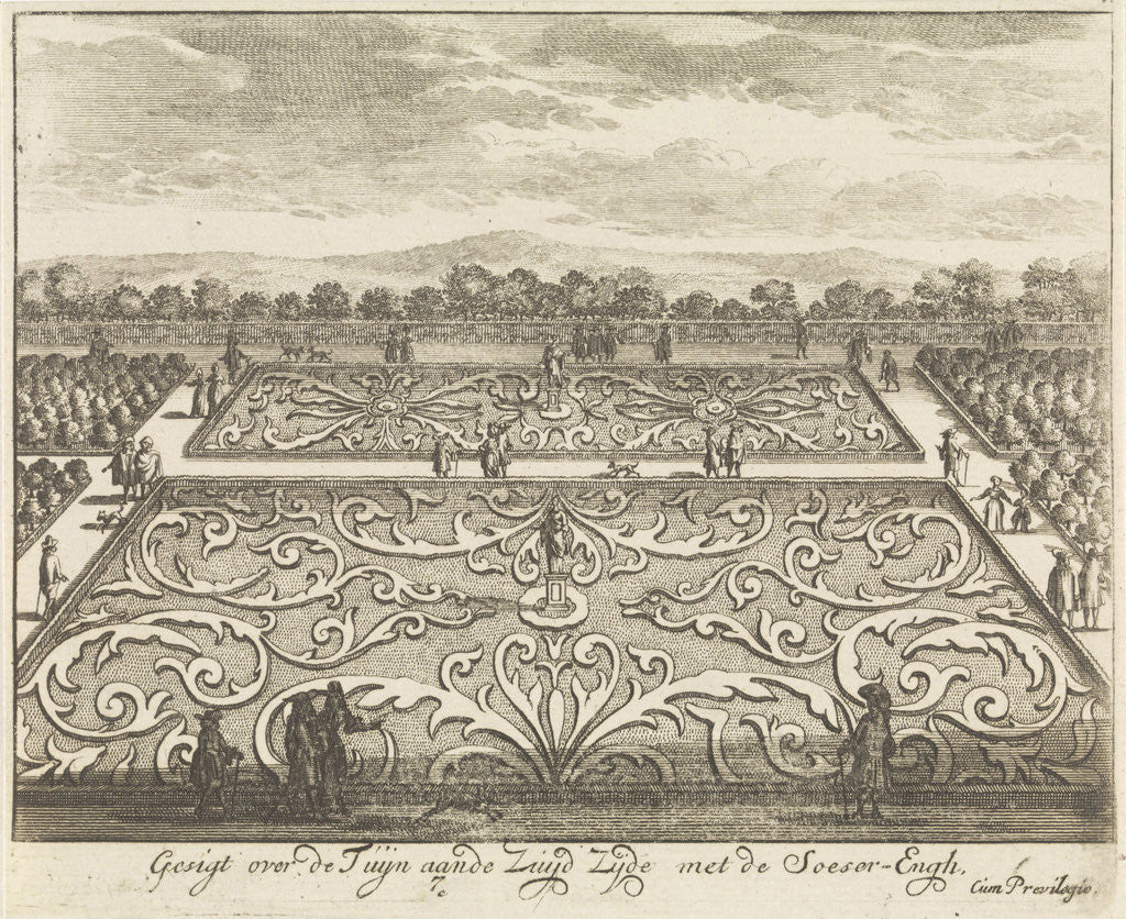 Detail of Garden on the south side of Soestdijk Palace by Anonymous