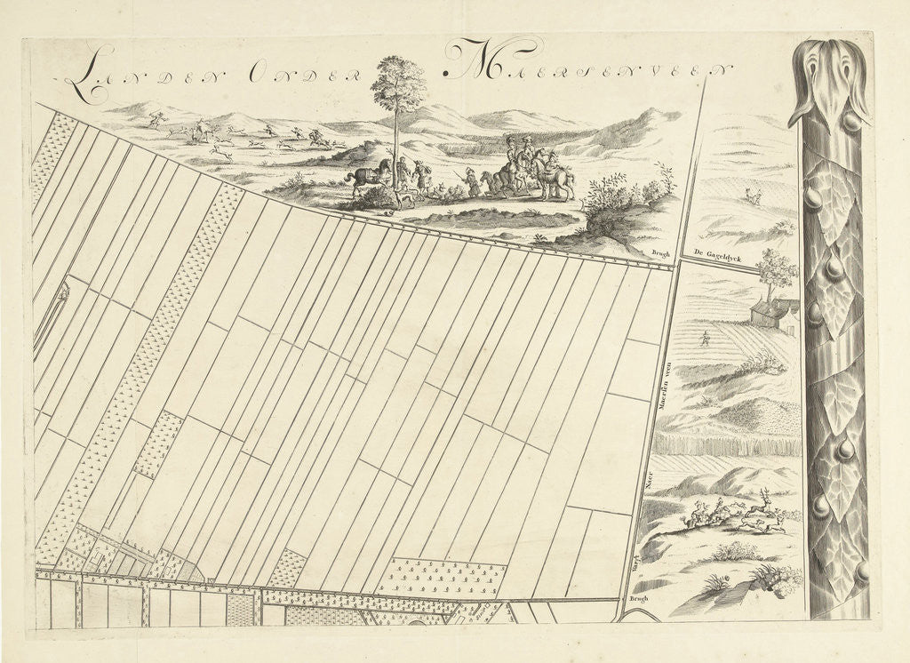 Detail of Map of the heerlijkheid Maarsseveen by Philibert Bouttats