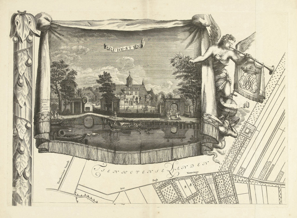 Detail of Map of the heerlijkheid Maarsseveen by Philibert Bouttats