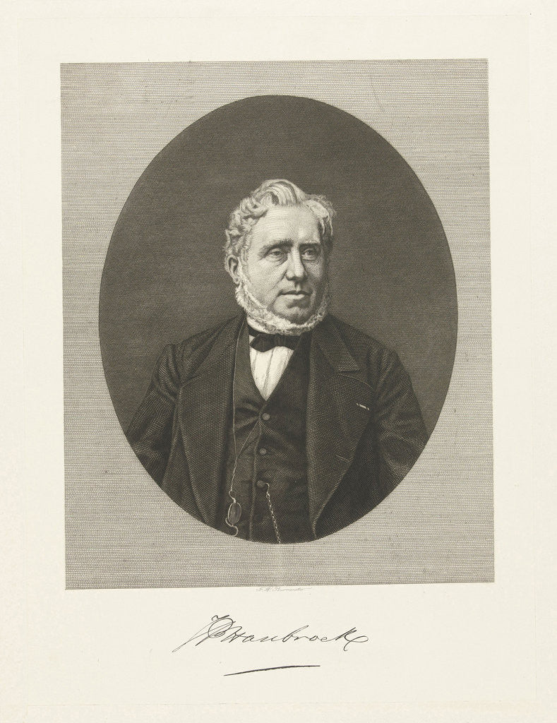 Detail of Portrait of Johannes Petrus Hasebroek by Friedrich Wilhelm Burmeister