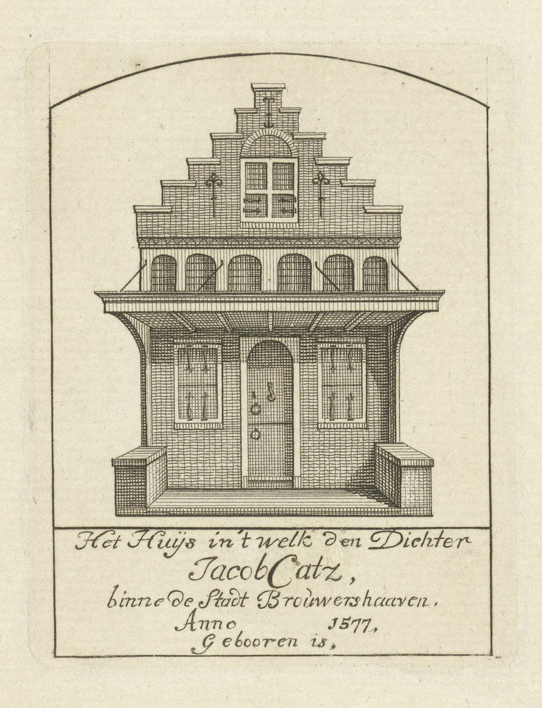Detail of House with gable by Jan Caspar Philips
