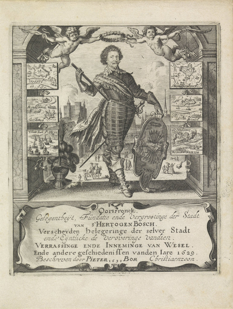 Detail of Portrait of Frederik Hendrik, Prince of Orange by Crispin van den Queborn