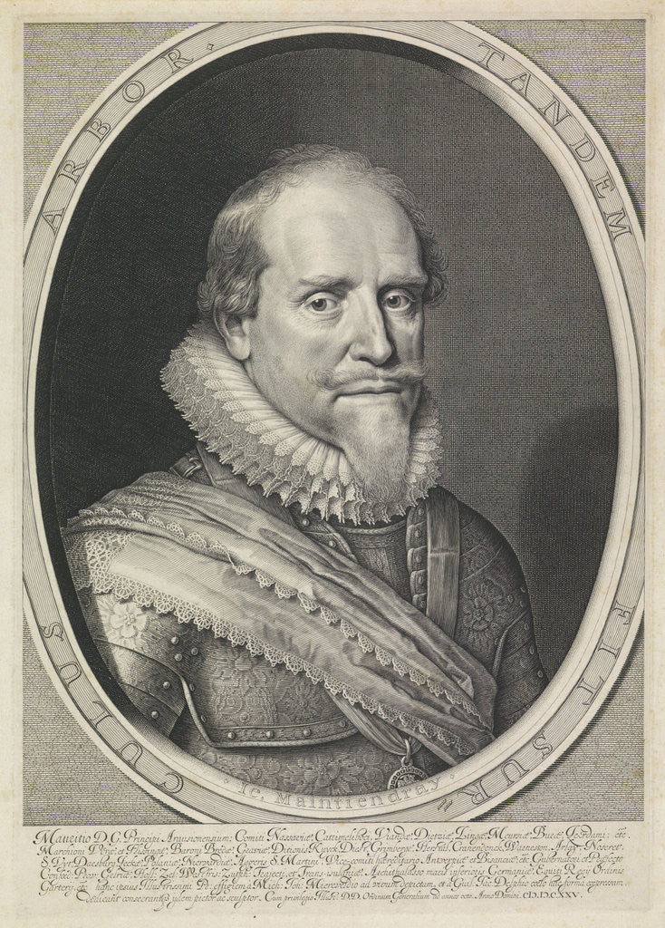 Detail of Portrait of Maurits, Prince of Orange by Maurits