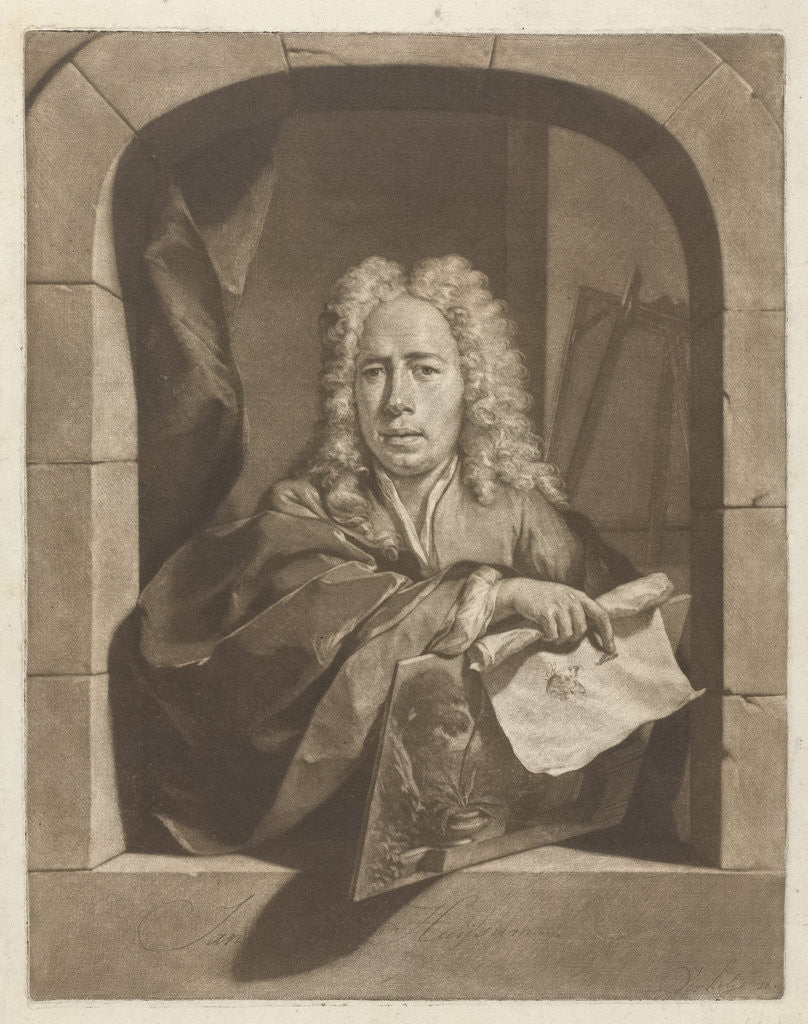 Detail of Portrait of Carel Borchaert Voet by Nicolaas Verkolje