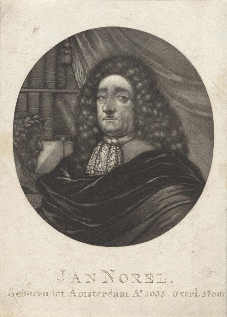 Detail of Portrait of the poet Jan Norel by Pieter Schenk I