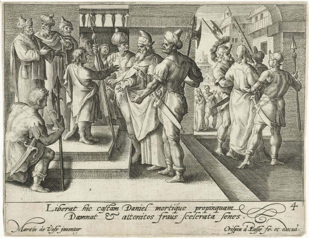 Detail of Daniel condemns the elders by Crispijn van de Passe I